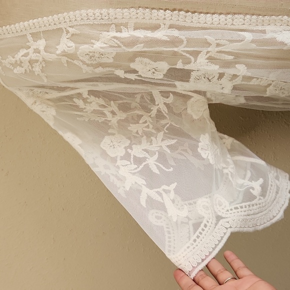 ADIVA OPEN FRONT LACE LONG CARDIGAN KIMONO - Picture 4 of 8